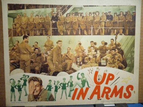 Lobby Card 1944 UP IN ARMS Danny Kaye WWII musical huge crowd band scene