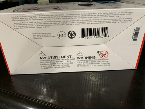 NEW!! Motorola Comfort 75 Digital Video Audio Baby Monitor with 5