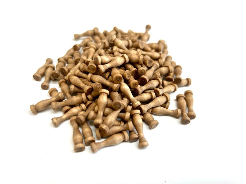 Kreativity World Colnoce18mm Colonnes En Noyer (Stanchions) 18 Mm - 10 Pz