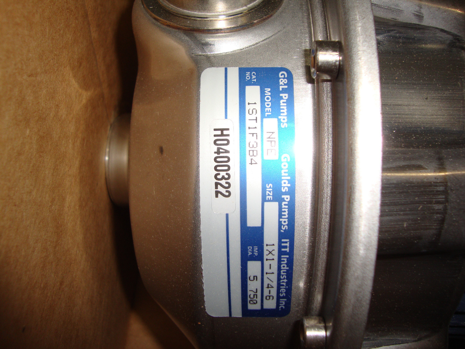 Goulds 1ST1F3B4 G&L NPE CENTRIFUGAL PUMP Sku 2