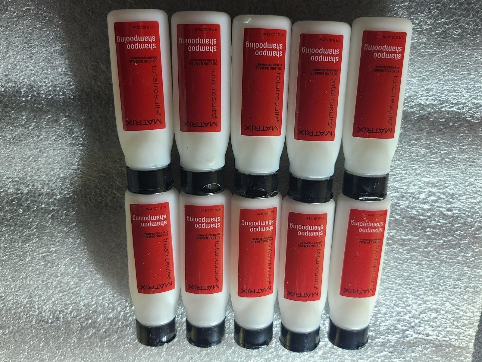 LOT of 10 Matrix Shampoo So Long Damage Ceramide Total Results .75 oz Travel SZ