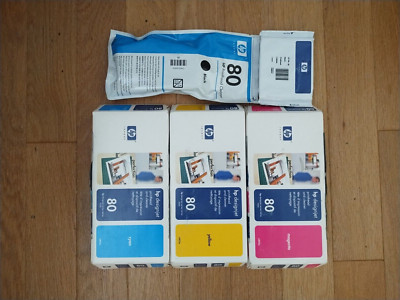 2009 GENUINE SET HP #80 PRINTHEAD CLEANER DESIGNJET 1000 1050 C4820A-C4823A SEAL