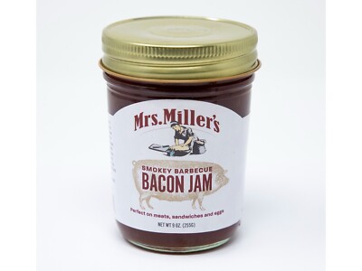 Mrs. Miller's Smokey Barbecue Bacon Jam (3) 9 oz Jars Free Shipping