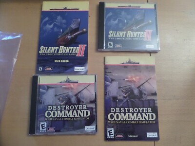 Destroyer Command & Silent Hunter II + Manuals PCCD Windows 9598ME