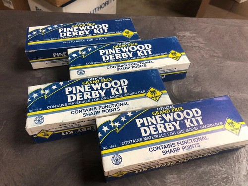 4 Vintage Official BSA Cub Scout Pinewood Derby Car Kit Model N.O.S.!