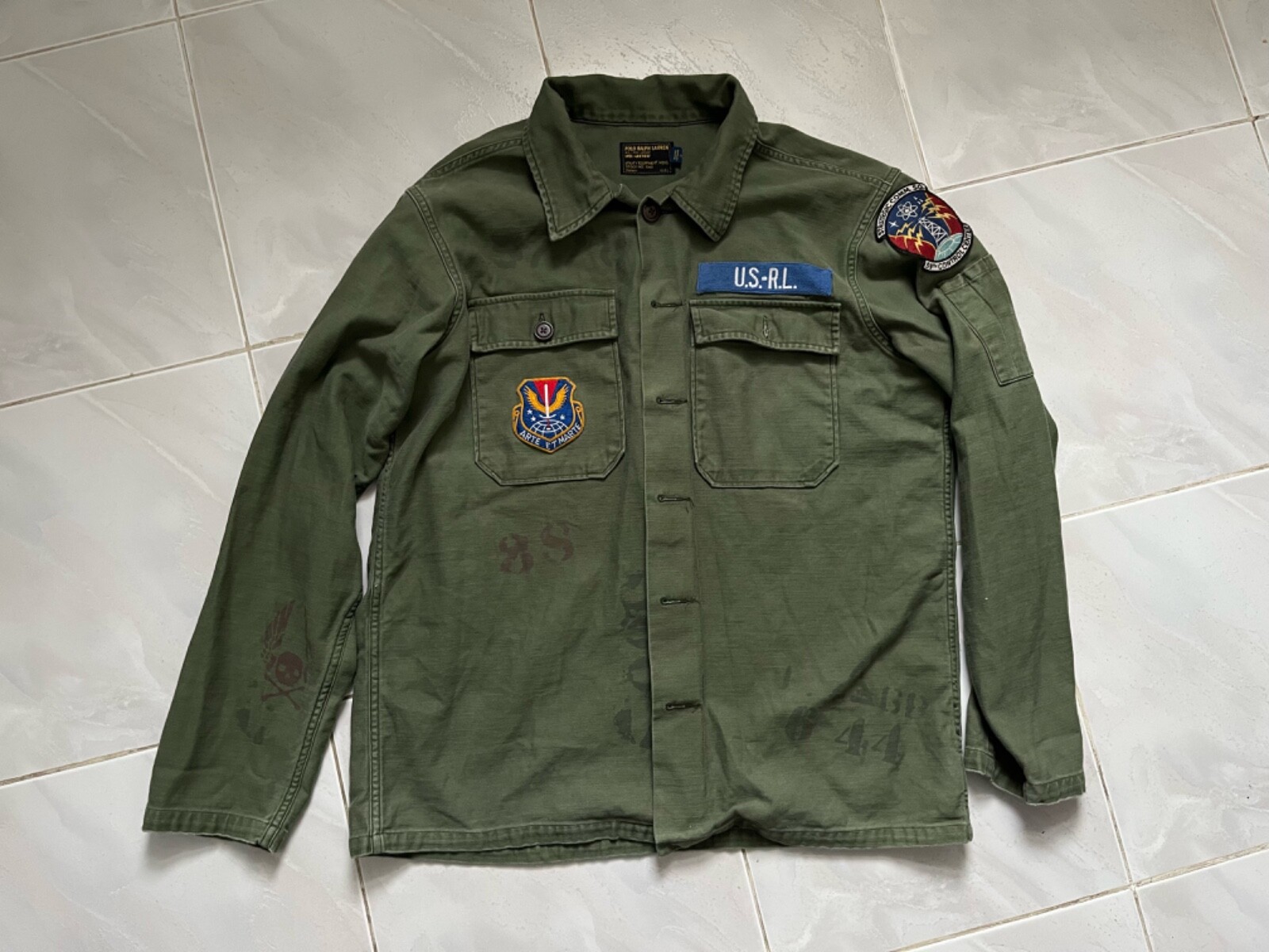 Polo Ralph Lauren Military Sportsman Jacket, Embroidered Patches