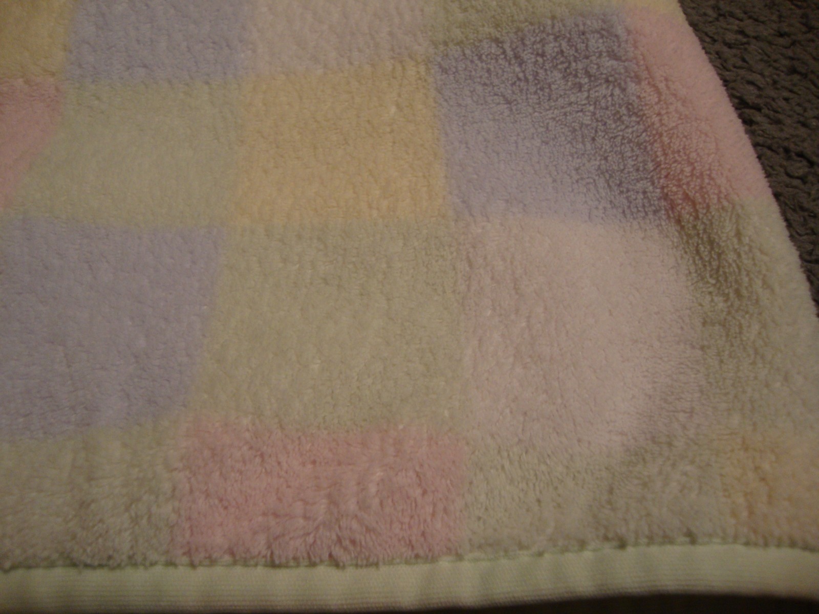 BABY Connection Infant Blanket Pink Green Yellow Blue Squares Duck Bear      179