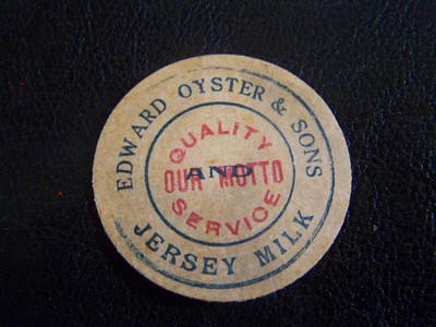 EDWARD OYSTER & SONS DAIRY MILK BOTTLE CAP  NEVER USED