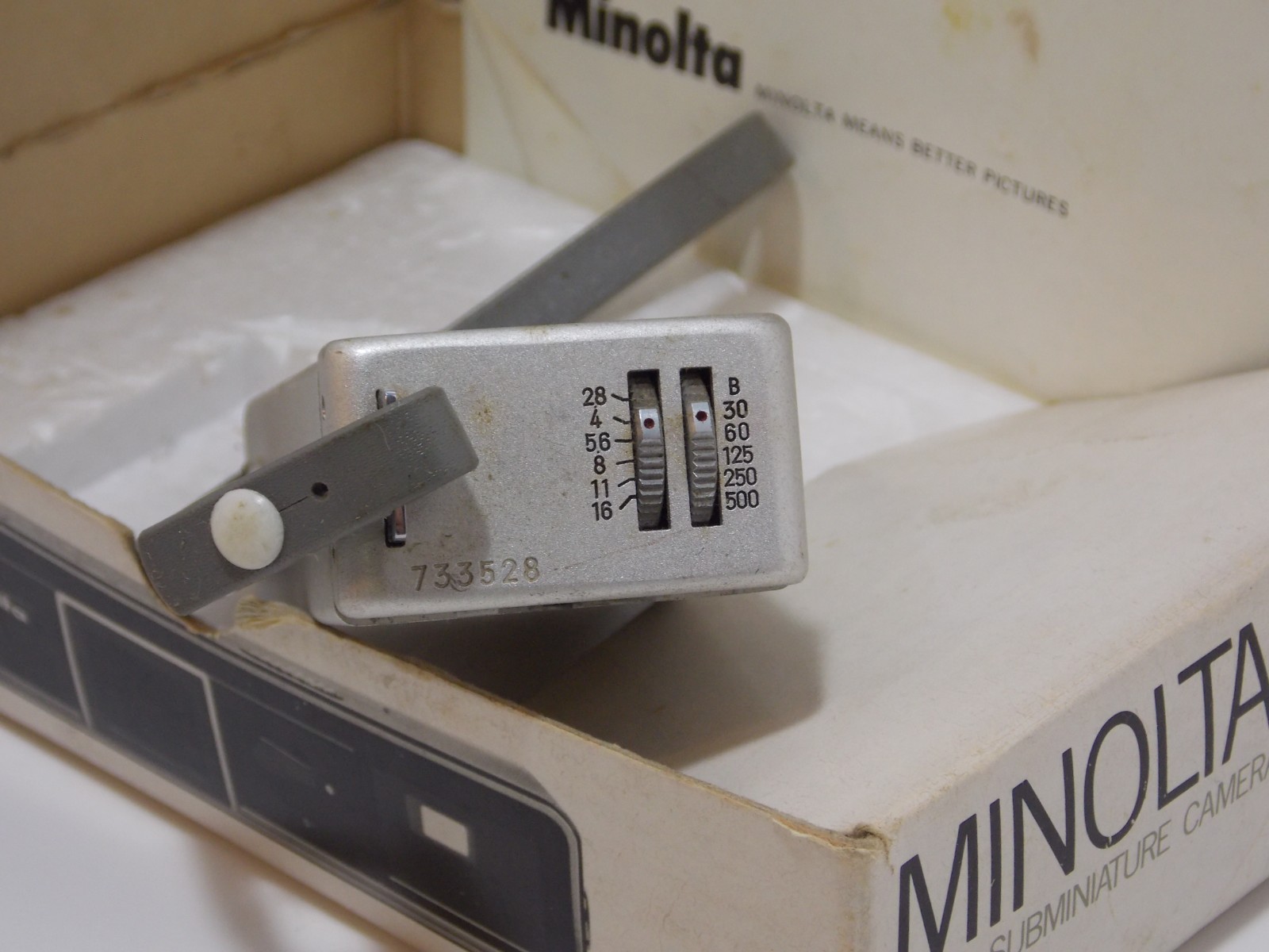 Vintage Minolta 16 Model P with Rokkor Lens Camera Metal-Body With Box
