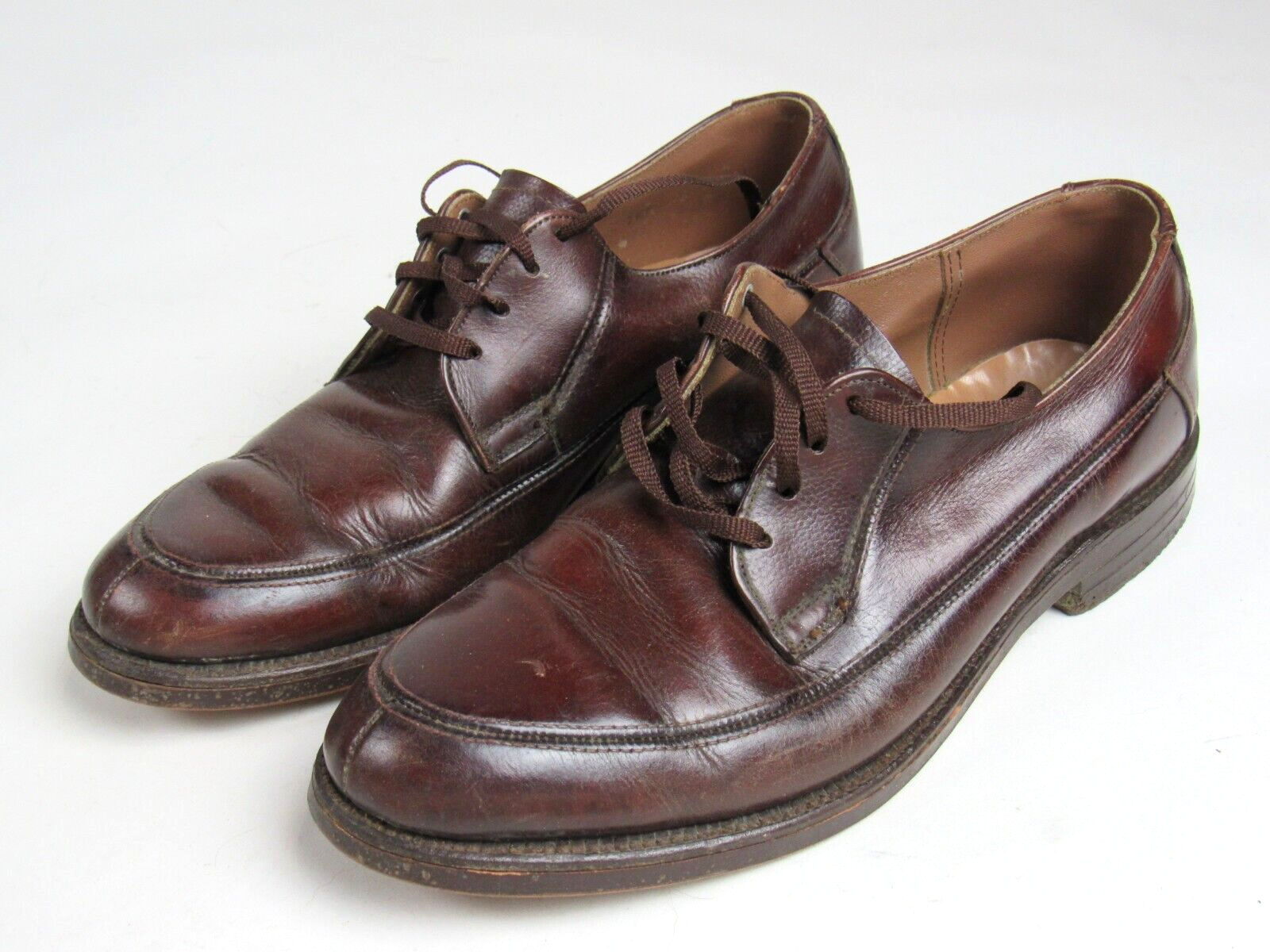 Vtg 1960s Gold Bond Sears Roebuck Brown Leather Dress Shoes