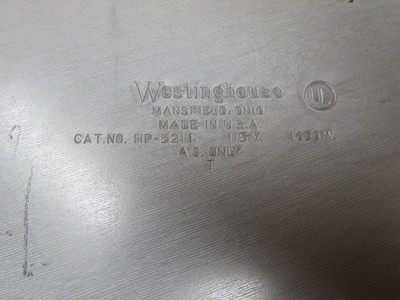 Vintage Westinghouse White Enamel Cooktop 2 Burner Stove Top RV Camping Home