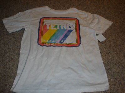 NEW Tetris white shirt boys size 18 youth (XXL) 2XL video game Since 1984