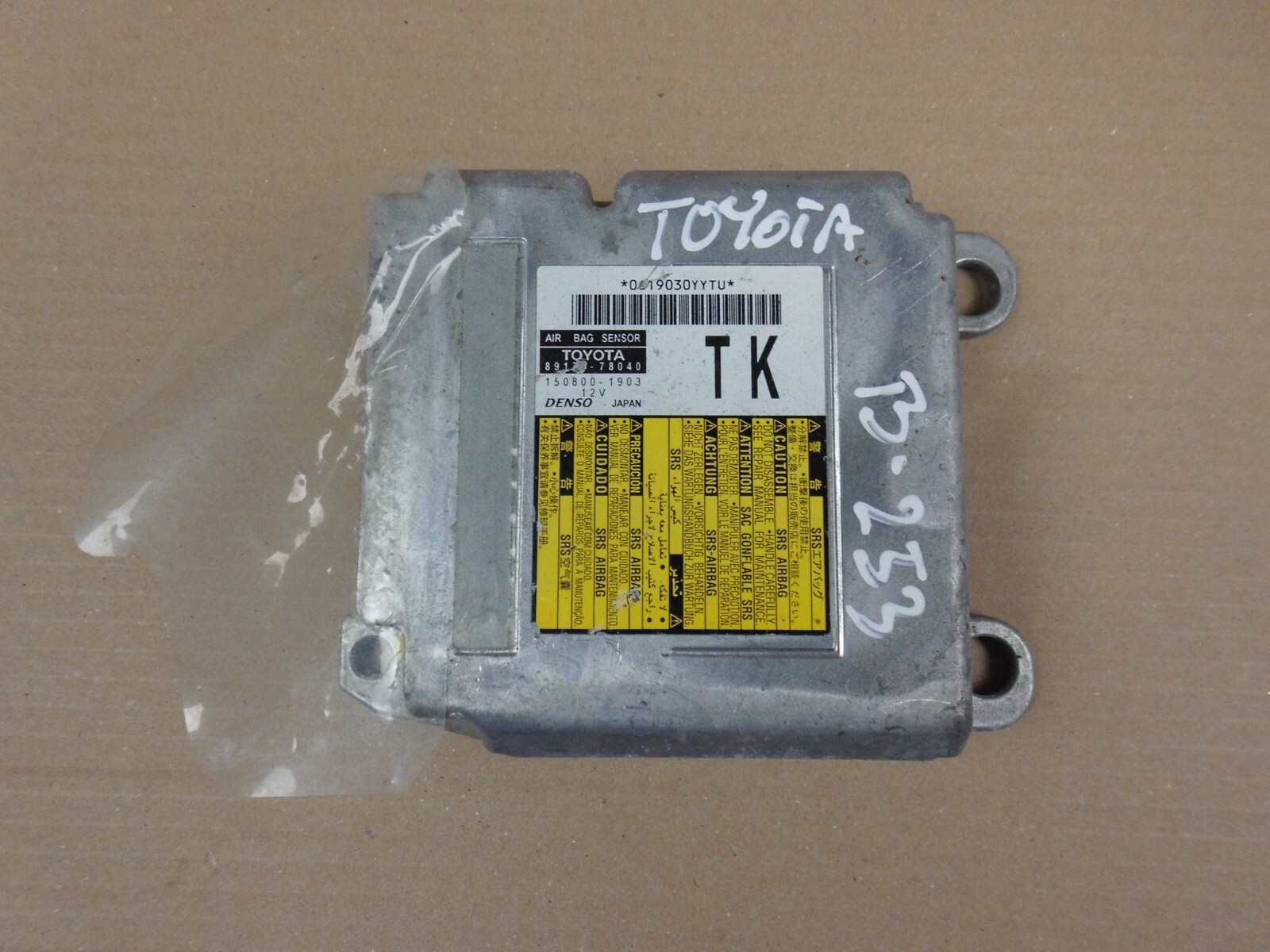 Lexus NX300H Control Module Unit Airbag 89170-78040 - NO
