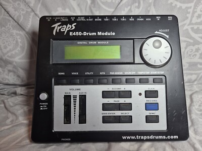 Traps E450 Electronic Drum Module Brain - Working - NO ADAPTOR INCLUDED
