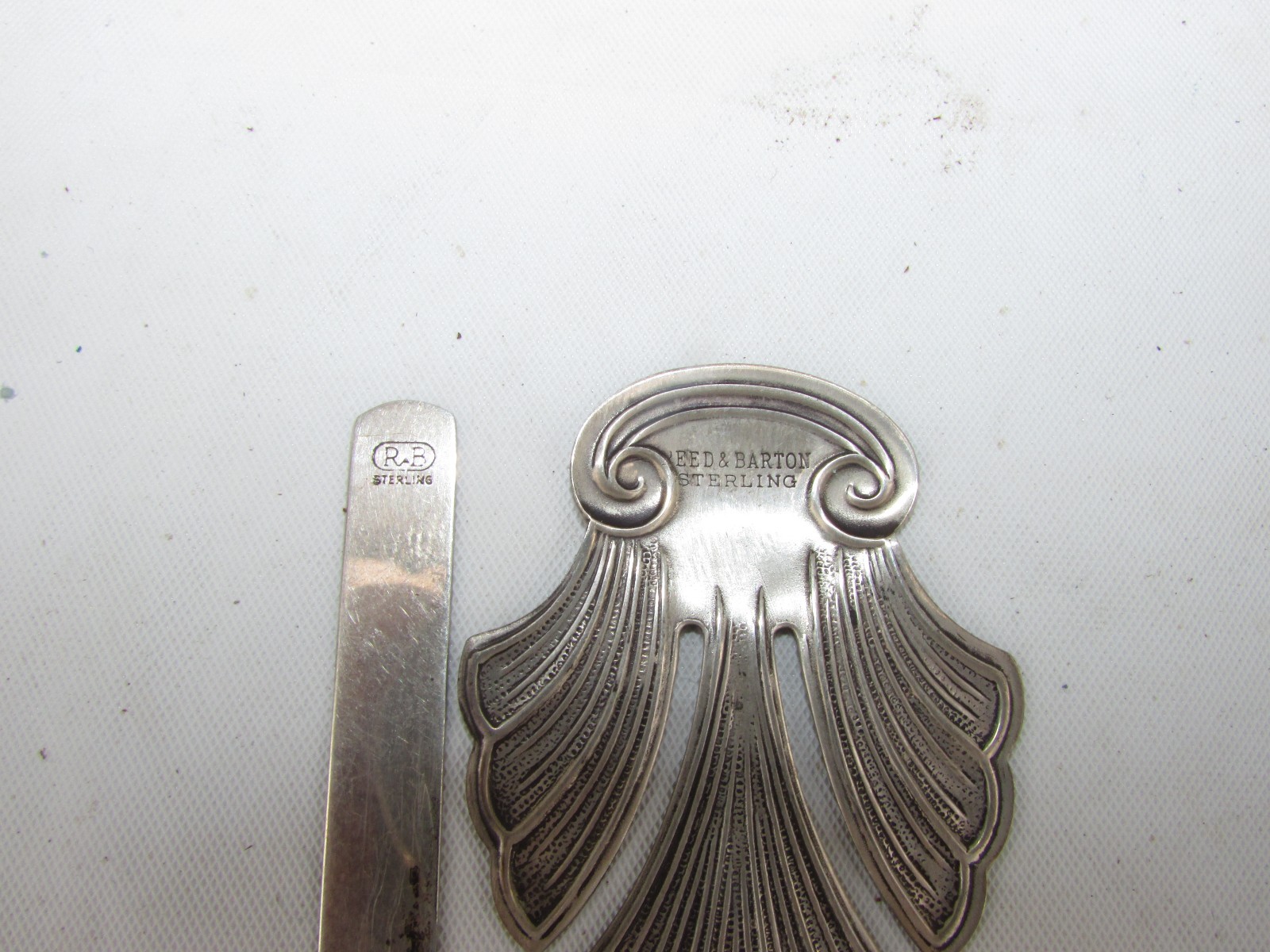 Vintage Set (2) Piece Sterling Silver Bookmark & Line Reader By Reed & Barton