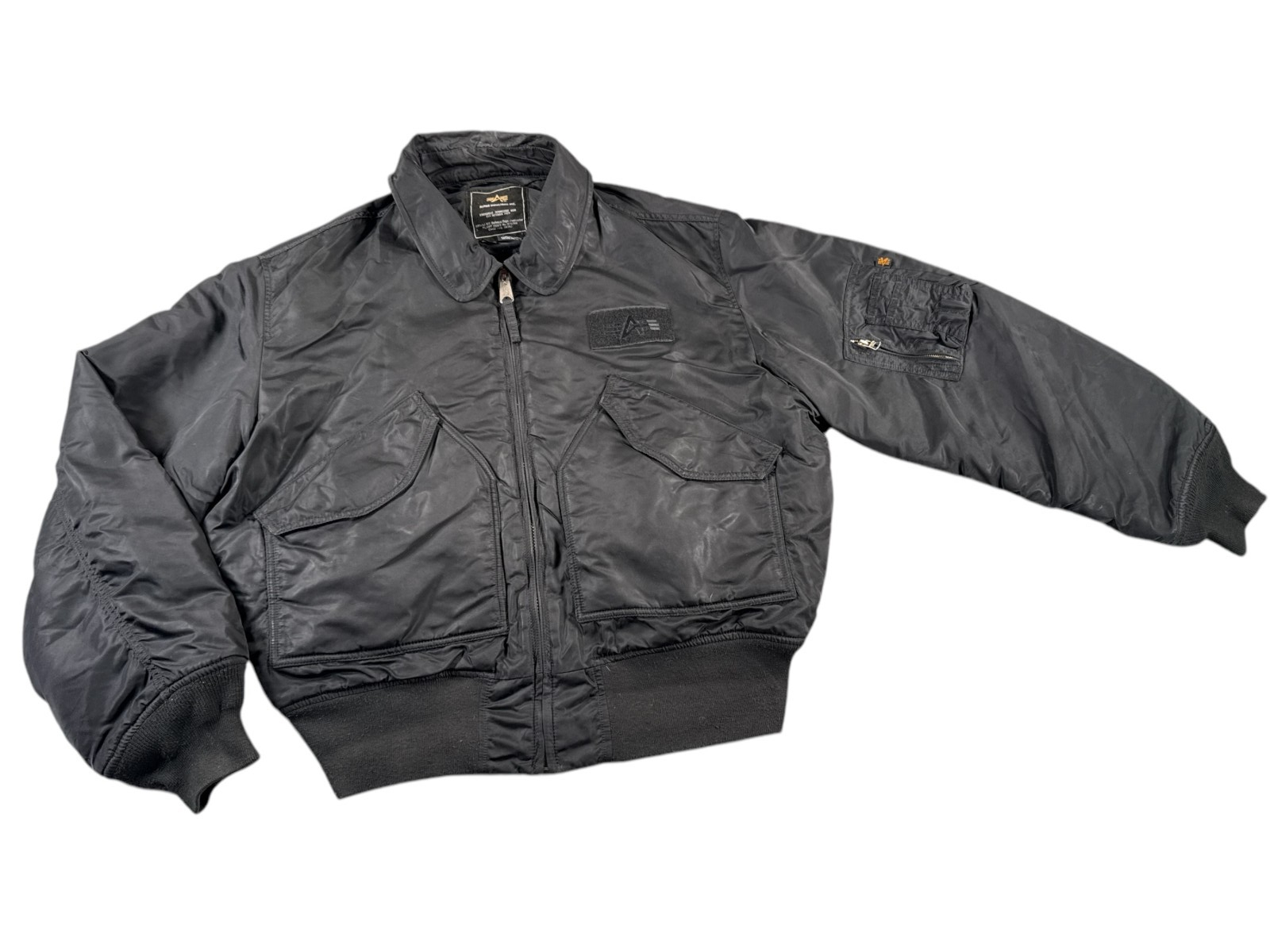 70s〜80s ALPHA MA-1 flight jacket black Alpha Industries MA-1 Flight Jacket in Black | Dave's New York