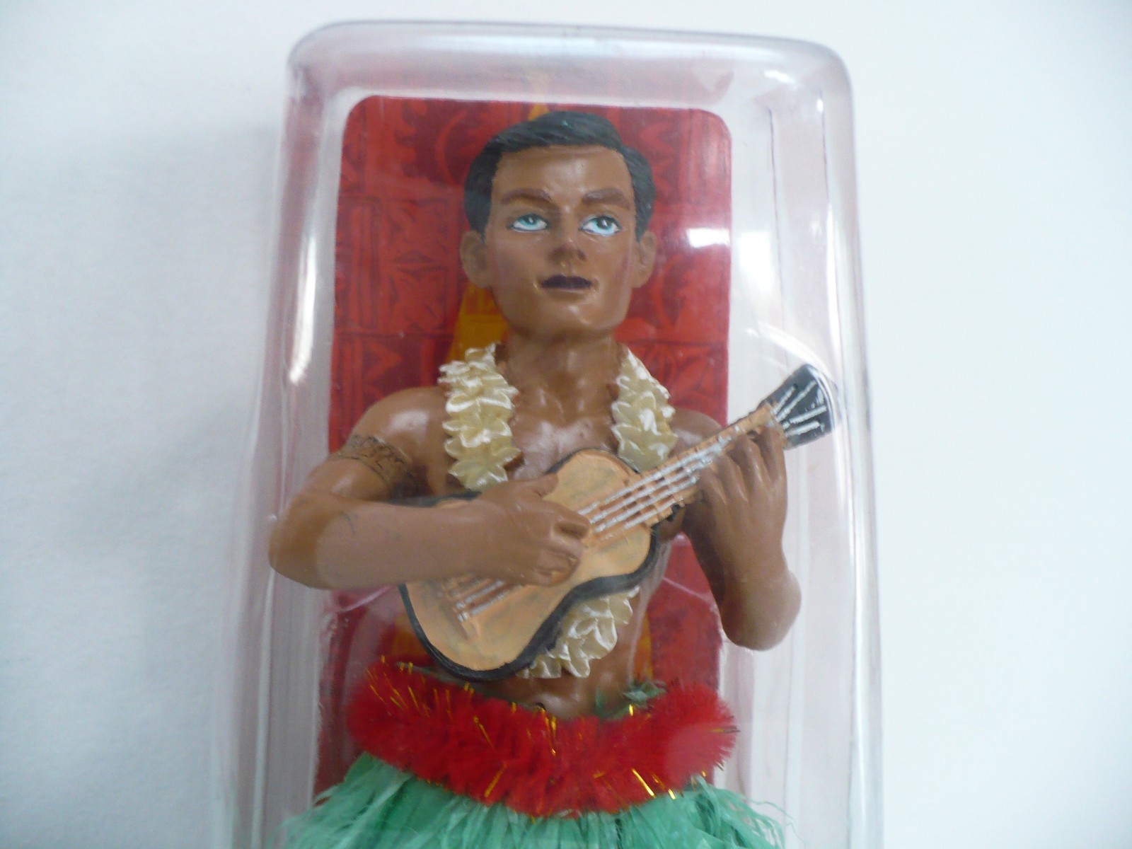 Dashboard Dancer Hula Hawaiian Man Guy Boy Doll Ukulele Aloha Lei Hawaii
