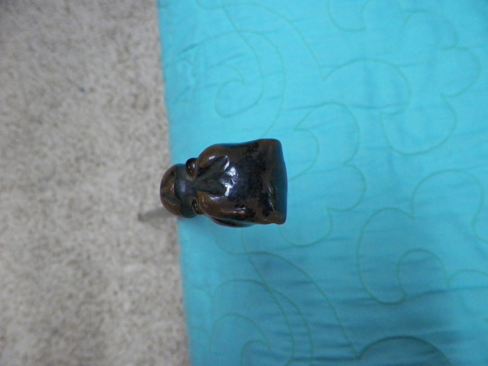 Old Vtg Antique Carnival Cane w/Hand Carved Wood Dog Head Wooden Boxer Glass Eye