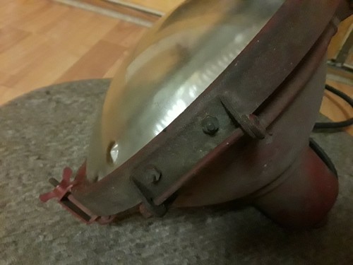 Vintage Working Marine 1 Mile Spotlight Searchlight Nautical Cast Metal 20 Amp