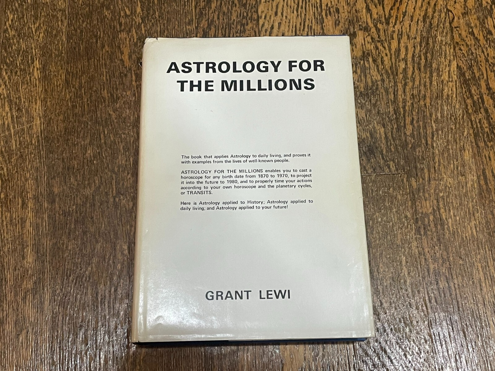 Astrology for the Millions by Grant Lewi Hardcover w/ DJ 1969 | eBay
