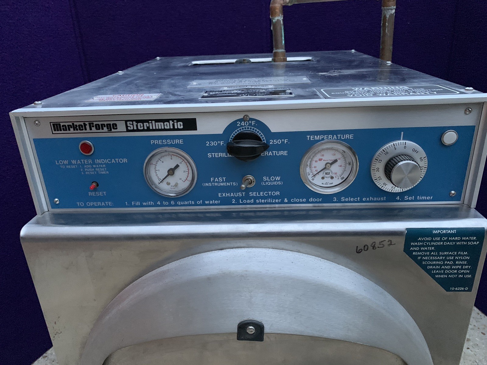 Market Forge Sterilmatic Analog Sterilizer - Model: STM-EL