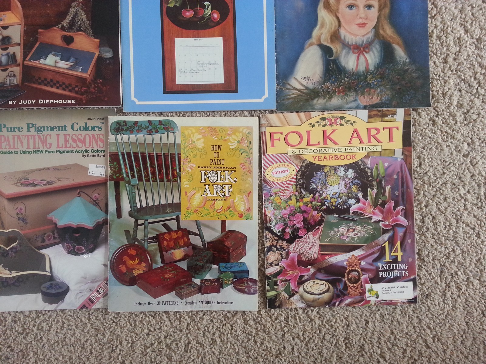 LOT OF 14 PAINTING BOOKS BOOKLETS DECORATIVE TOLE PAINTING ETC.