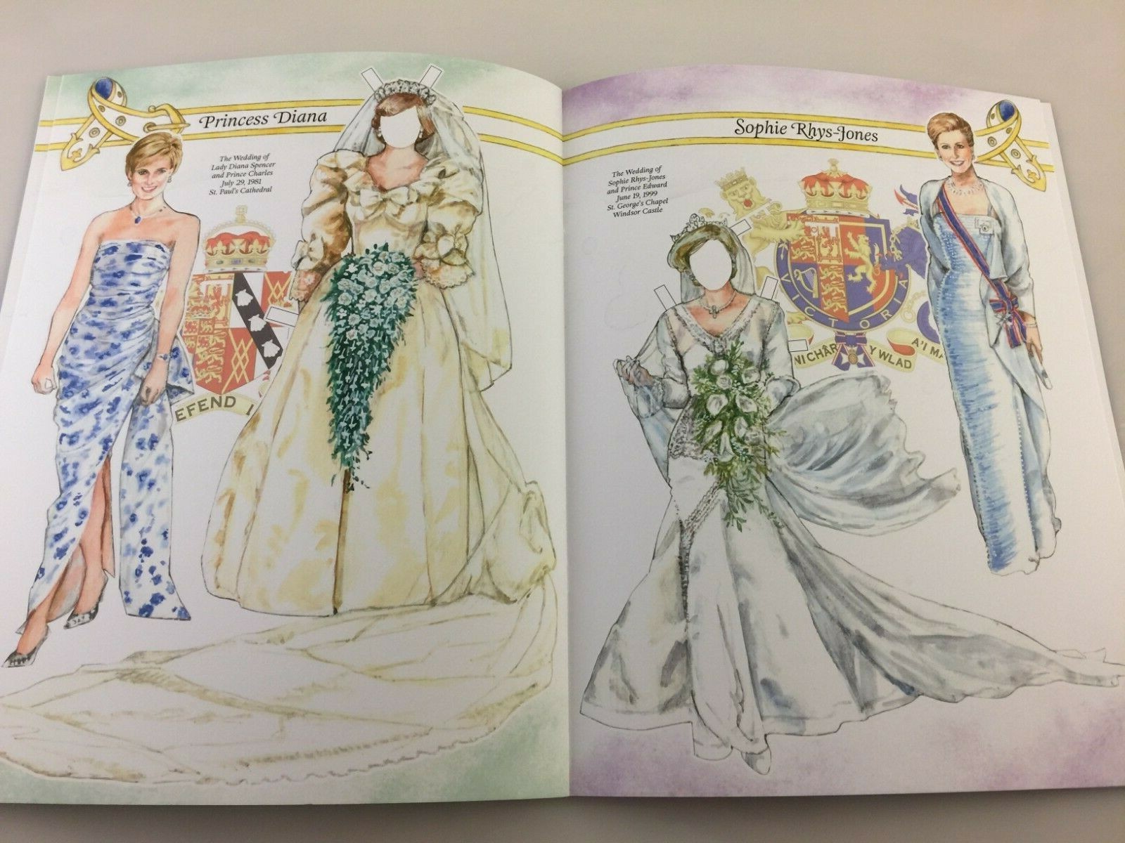 WINDSOR BRIDES Paper Dolls - Queen Mother, Elizabeth II, Princess Margaret, more