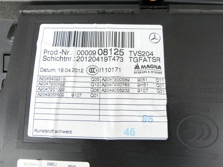 Mercedes S204 W204 11-15 Kombi Türverkleidung Türpappe Rechts Vorne Mercedes S204 W204 11-15 11.05.2012... Bild 9