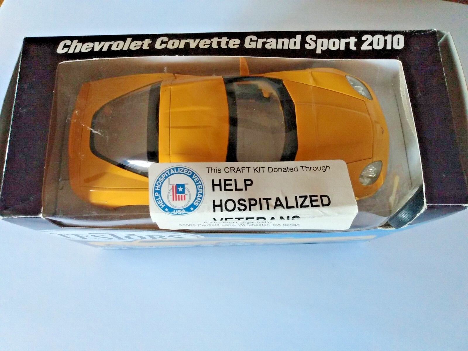 Testors Model Kit Chevrolet Corvette Grand Sport 2010 Yellow New Open Box 1:24