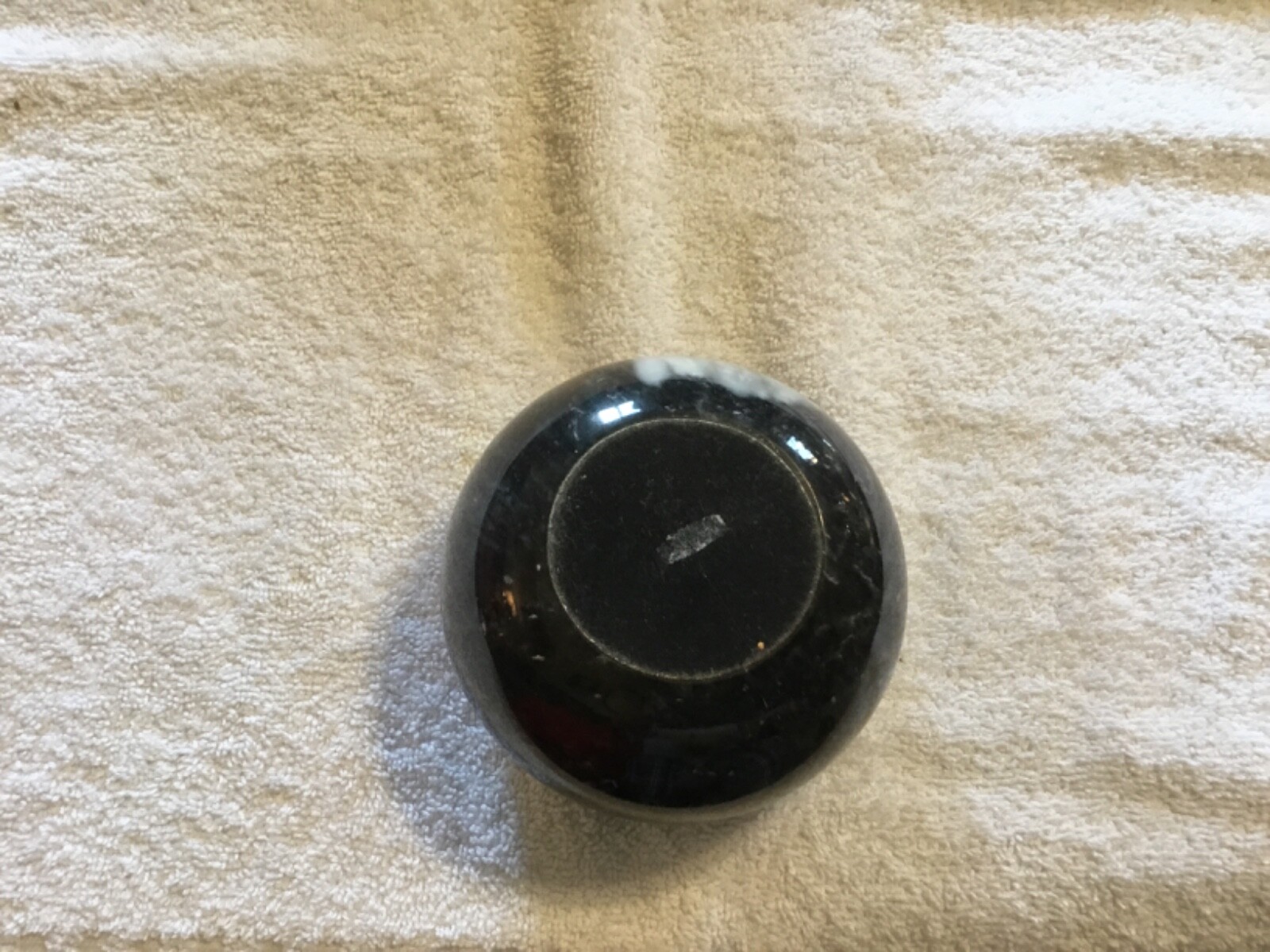 Black and white marble candle holder