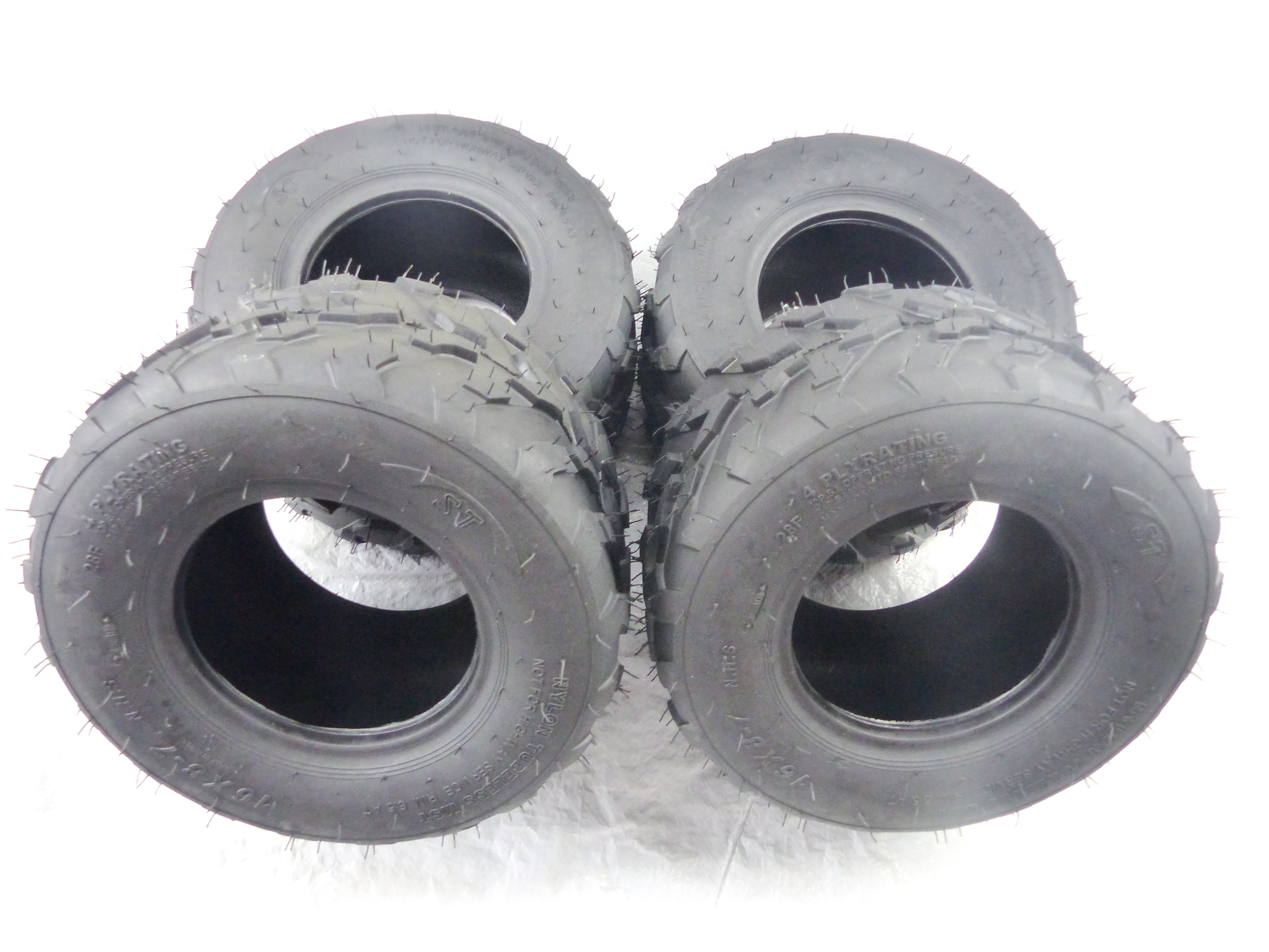 4 x Quadreifen 16x8-7 Offroadreifen Reifen ATV Quad schlauchlos V-Profil Offroad