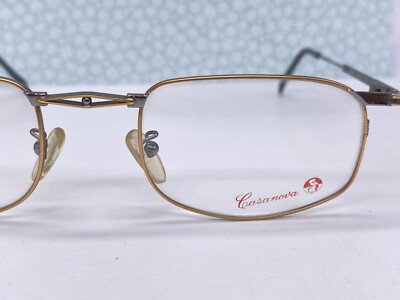 Casanova Eyeglasses Frames woman Large Gold Silver Rectangular Mck 1 C 0.0353oz