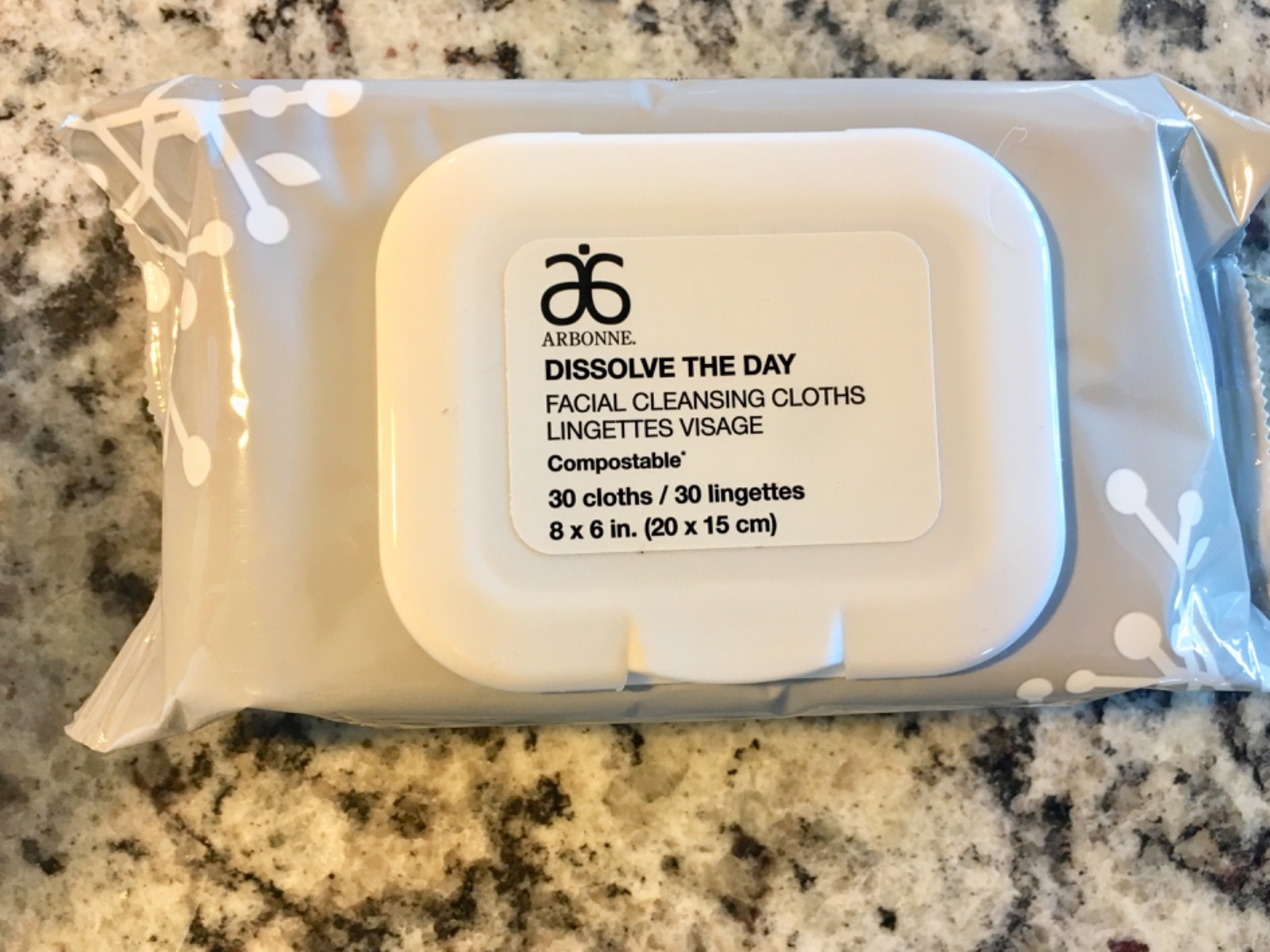 Lot of 10 New Packages Arbonne Dissolve the Day Facial Cleansing Wipes