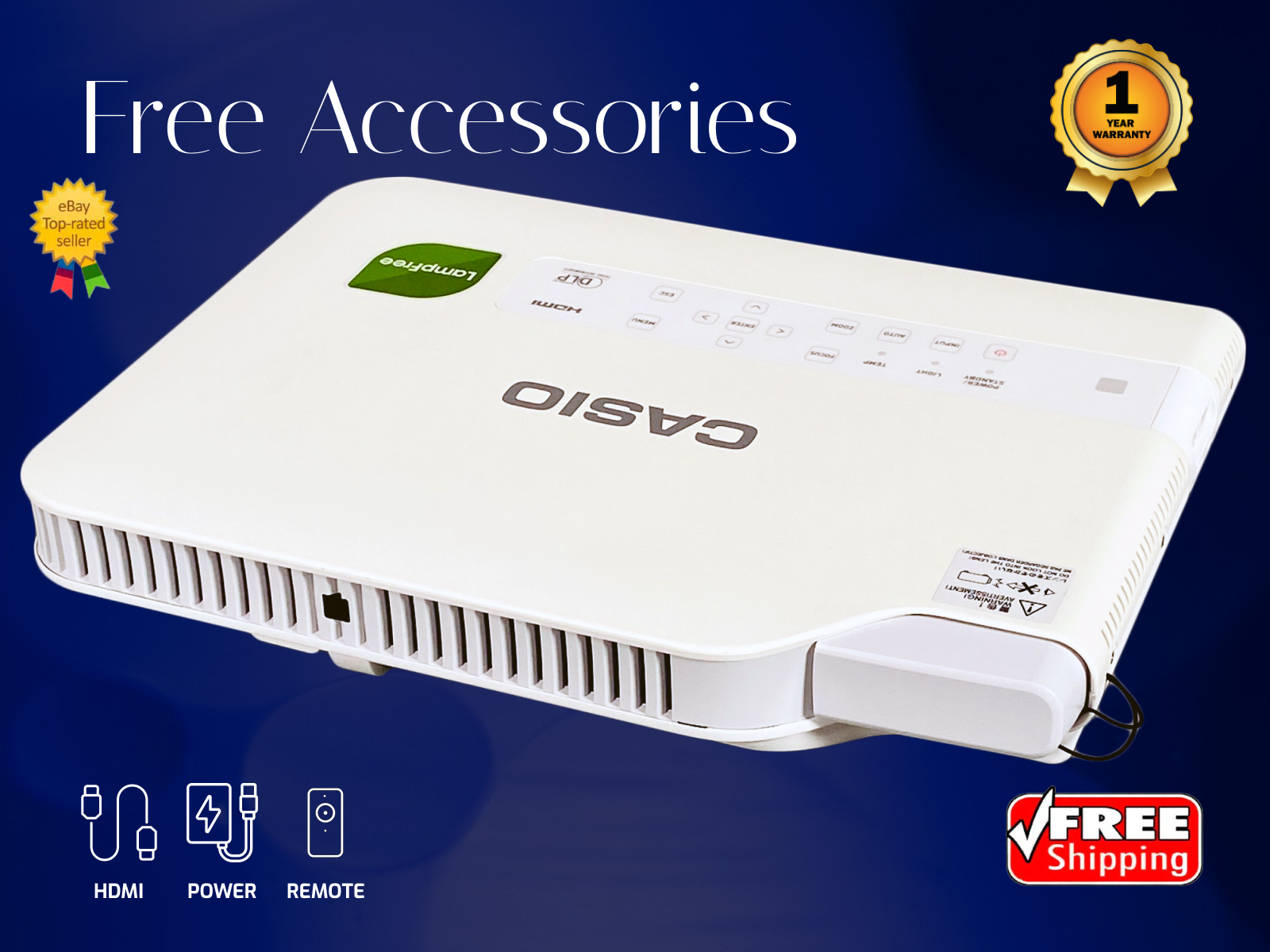 REFURBISHED Casio XJ-A142 - DLP Projector 2500 Lumens Laser/LED