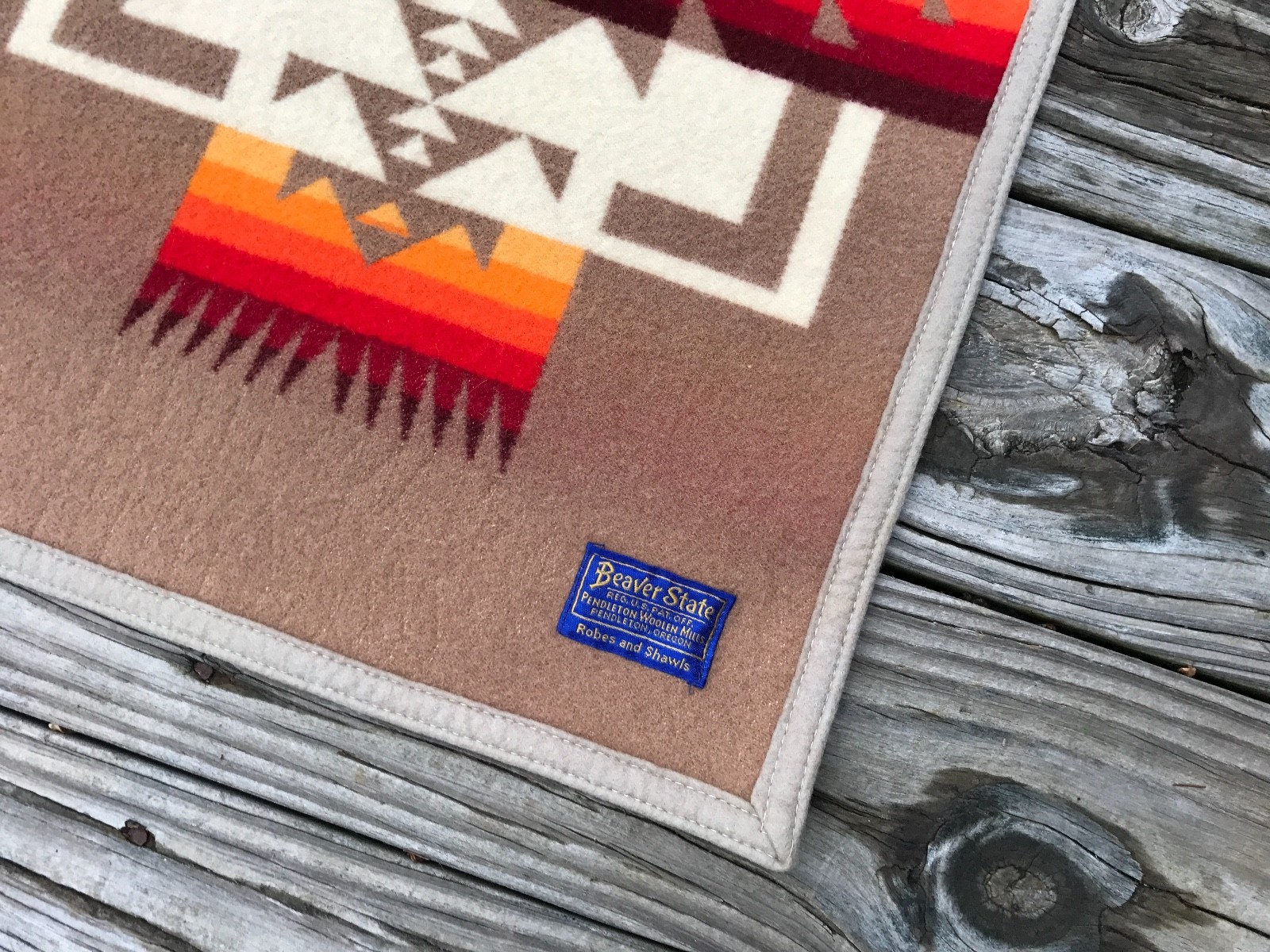 Vintage Pendelton Blanket Beaver State Chief Joseph 62''- 80'' Indian South West