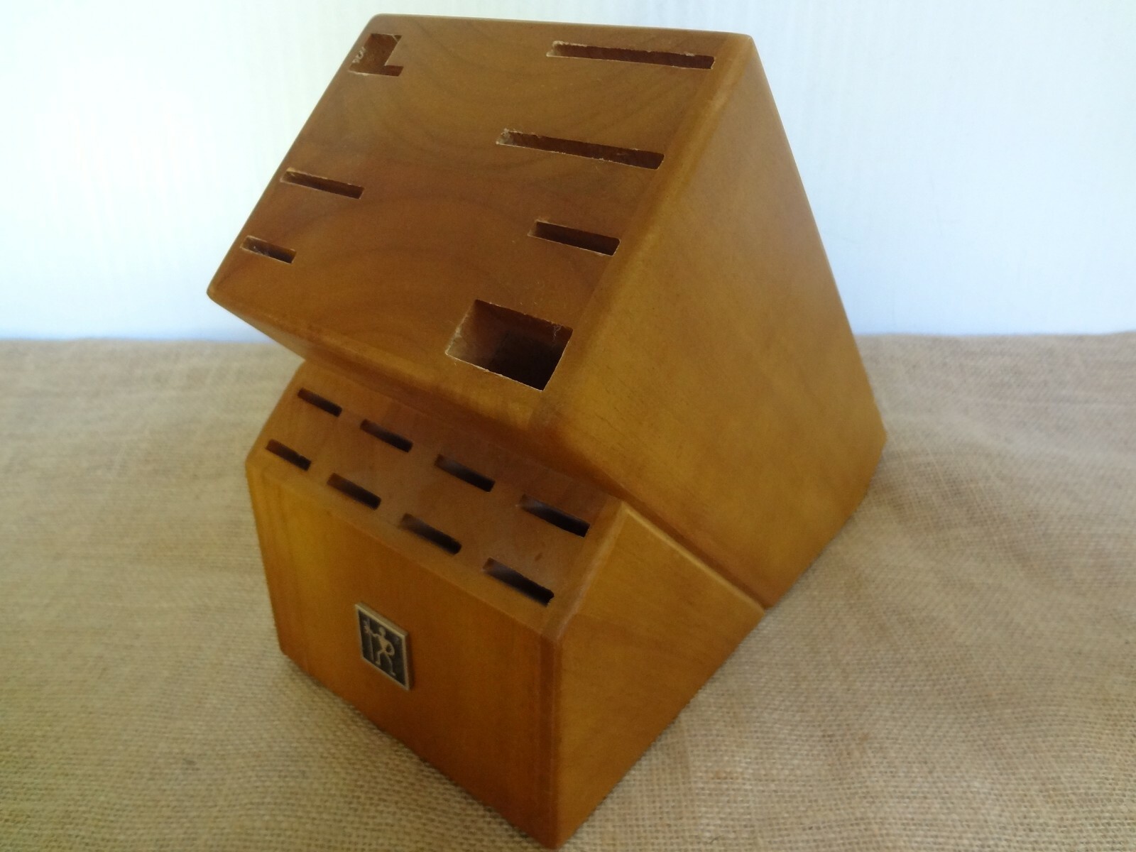 Wusthof 15-Slot Knife Block Wood Rare Vintage