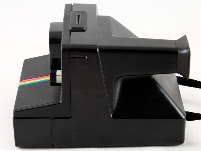 Vintage Polaroid SX-70 OneStep Plus Black Rainbow Stripe Camera