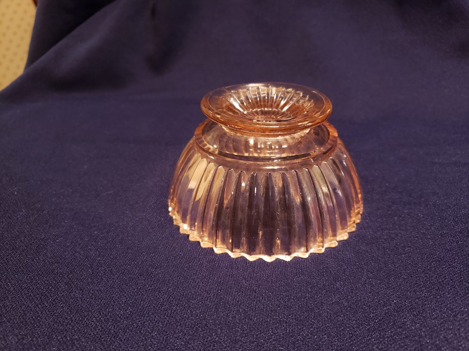 Vtg Anchor Hocking Queen Mary Pink CHAMPAGNE or TALL SHERBET CUP or BOWL 2-1/8