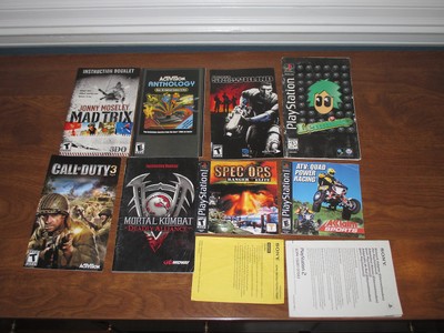 Large Lot Video Game Papers Manuals Inserts Nintendo Sega XBOX PS Intellivision