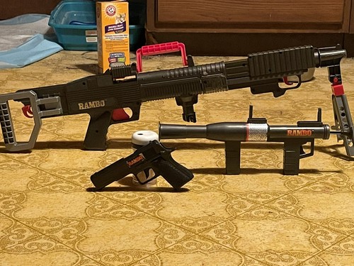 Vintage 1980's Rambo M60~ Rocket Launcher ~ Pistol Toy Guns