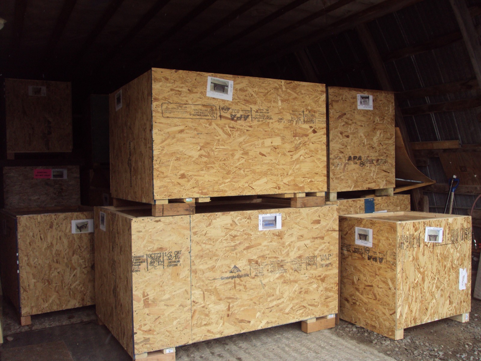 crated NEWPORT OPTICAL TABLE, HEAVY DUTY LEGS TIE BAR breadboard isolation lab