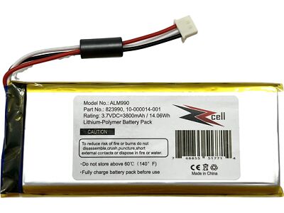 ZZcell Battery for 2GIG ADT Panel SmartThings, 823990 823990, 10-000014-001