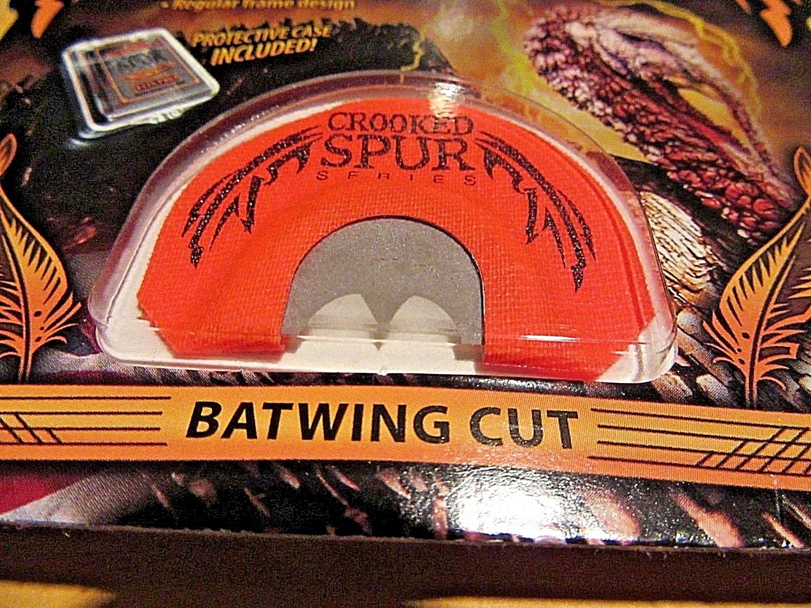 FOX PRO CROOKED CROOKED SPUR SERIES BATWING ORANGE  DIAPHRAGM CALL W/CASE NEW