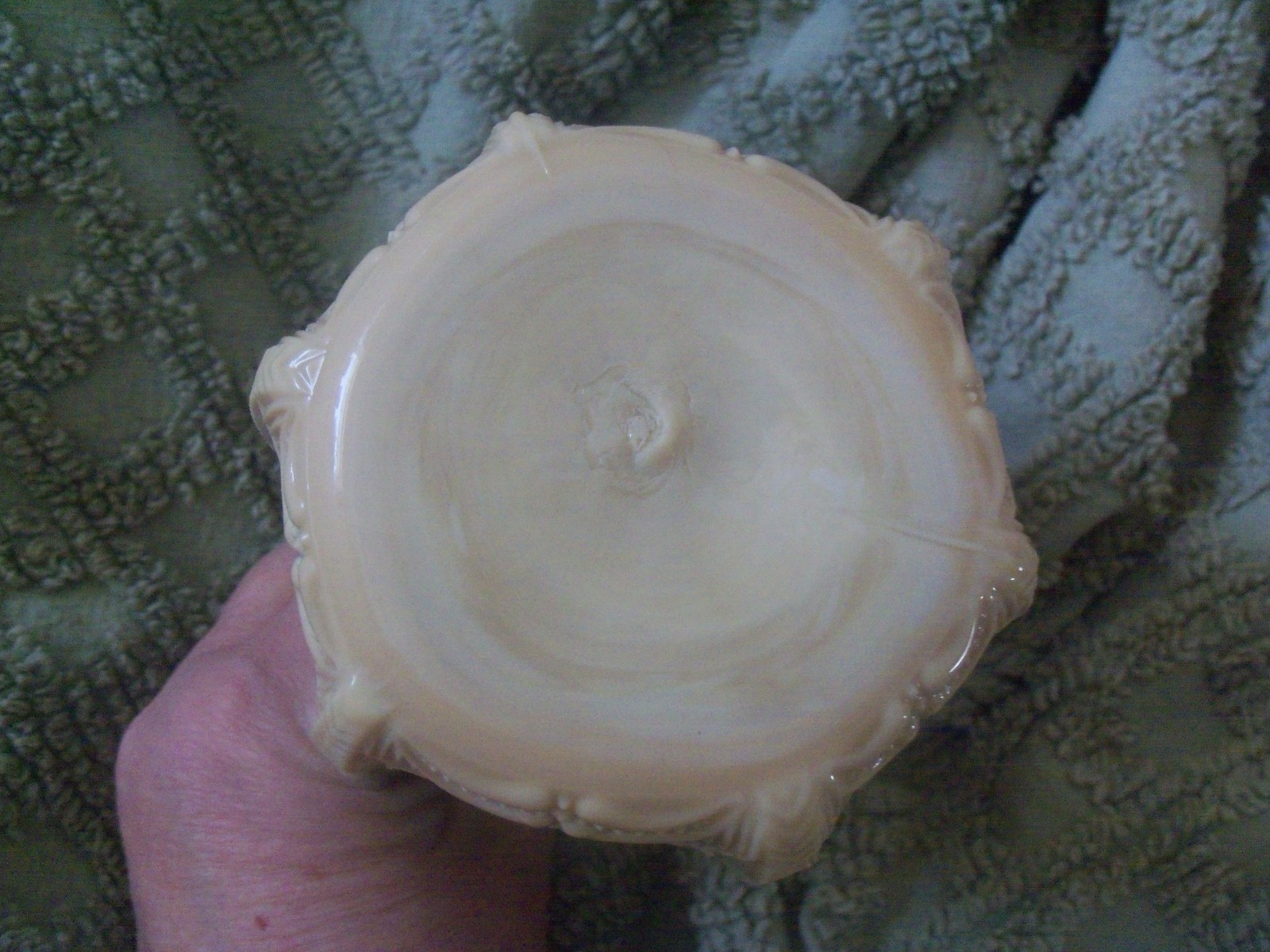 Vintage Greentown Chocolate Slag Glass Cruet with beautiful Stopper