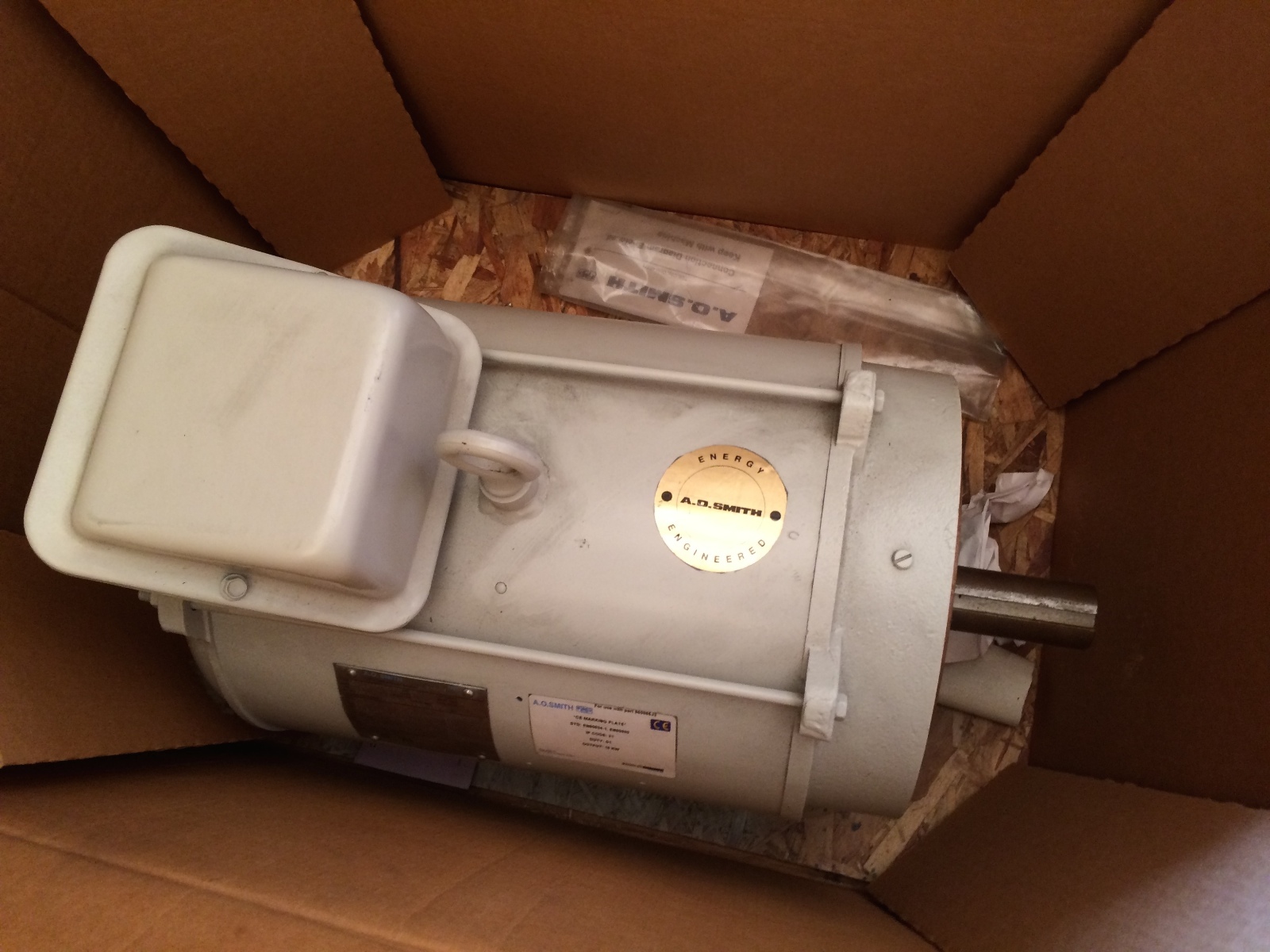 A.O. SMITH Avionic part number 7-850065J3 20HP Electric motor