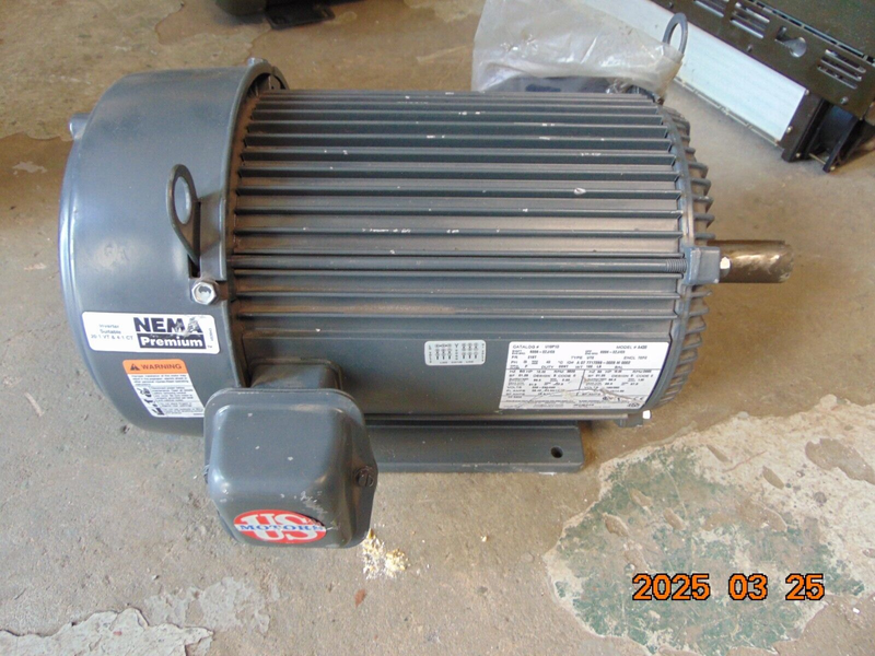 NIDEC US MOTORS 10HP A438 3-Phase Motor 208-230/460V 3520RPM Model U10P1D