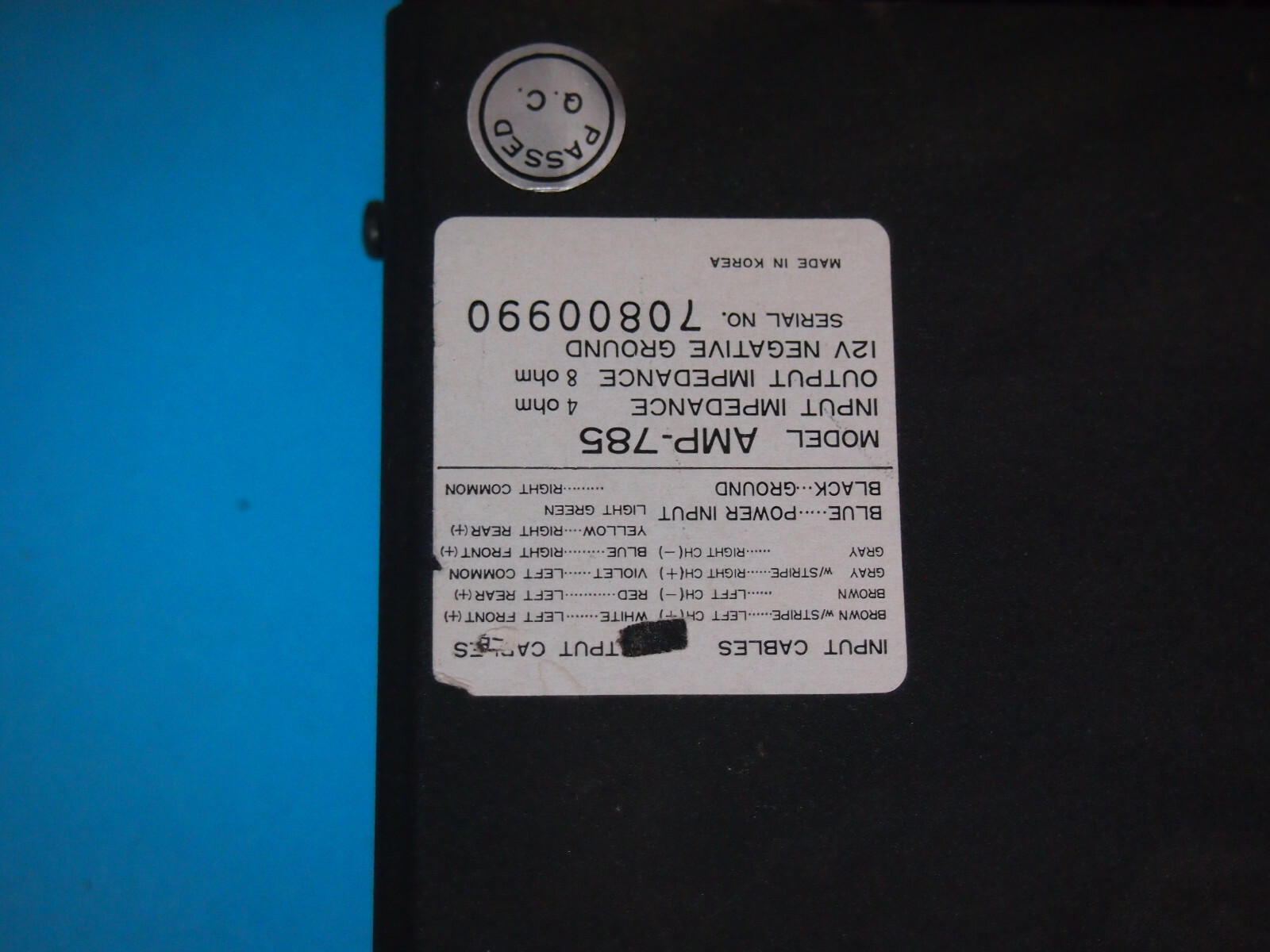 1986 Audiovox AMP-785 Equalizer Booster (7 Band, Amplifier, Fader)