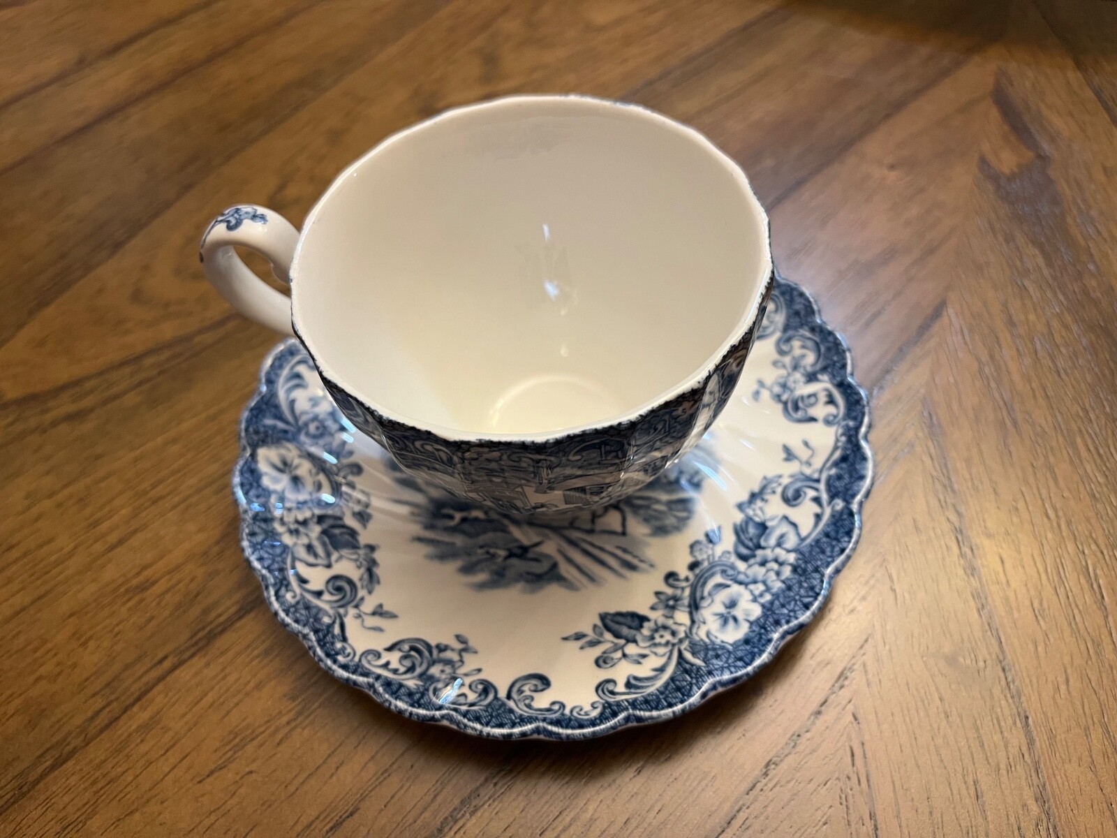 Johnson Bros. Coaching Scenes Cup & Saucer Set Vintage | eBay