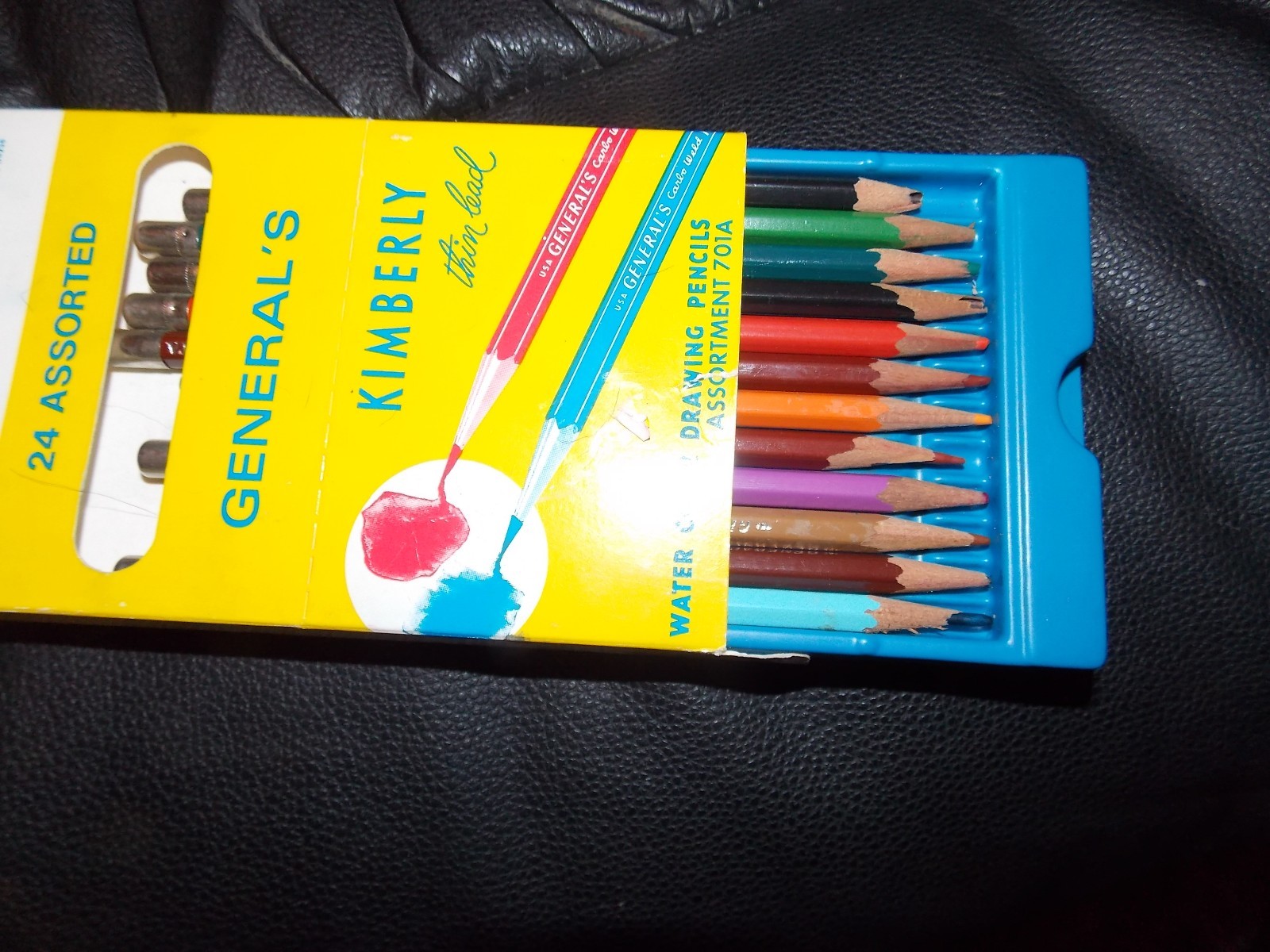 Vintage SET of 46 GENERAL'S MULTI color Water Color Draw PENCILS PENCILS USA