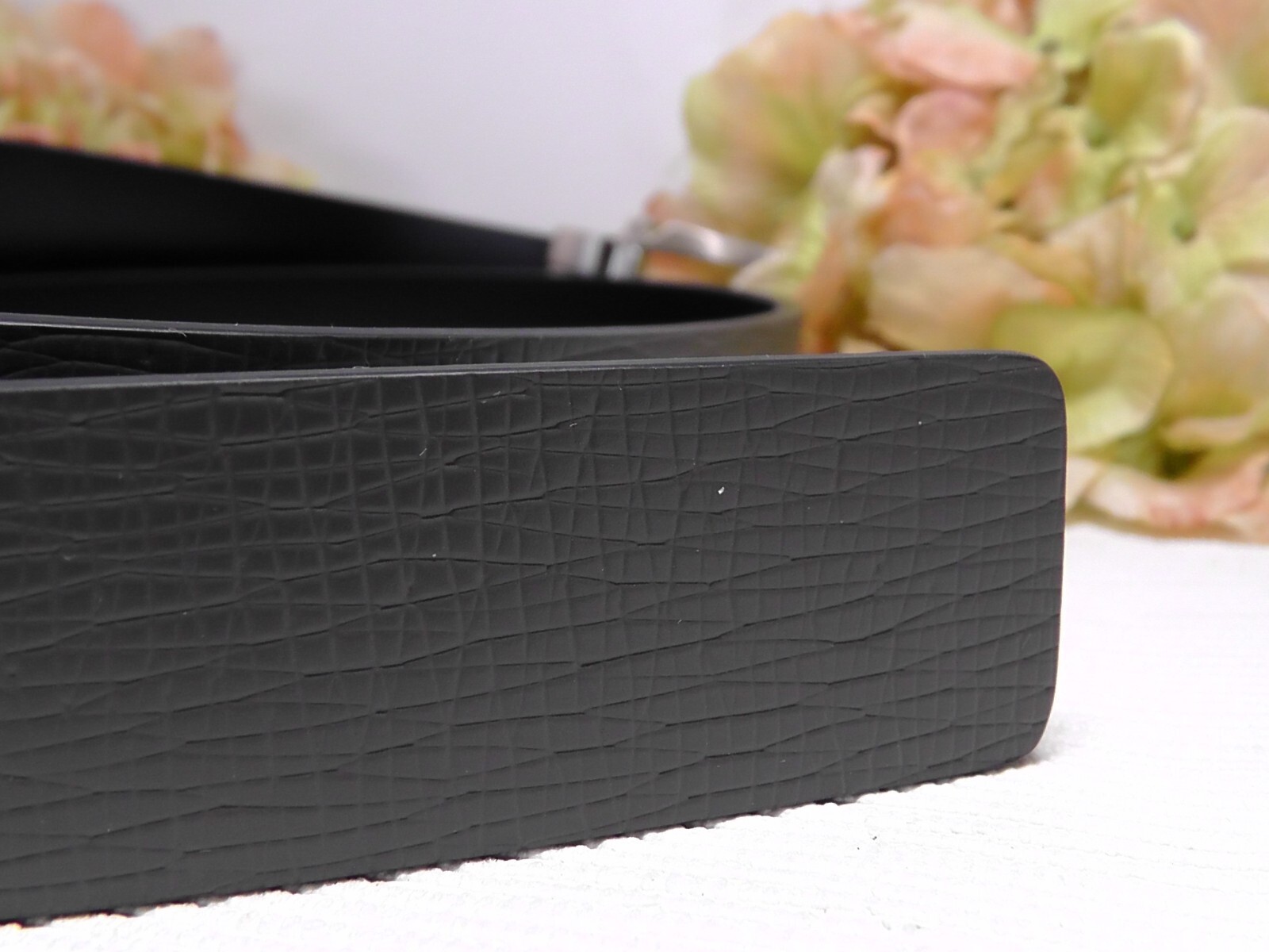 Pre-owned Ferragamo Salvatore  Men's Black/gray Leather Reversible Belt Size 34 / 34 Inches